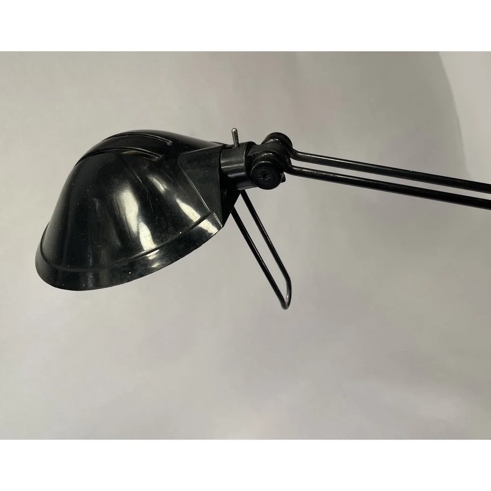 Vtg Ikea Articulating Desk Lamp With Clamp Black Halogen Working